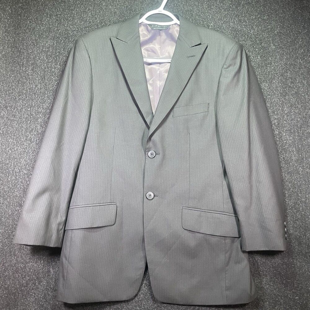 J. Ferrari Coat Blazer Suit Jacket  Men's Size 36S Modern Fit Grey